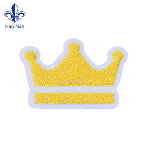 Toppe di abbigliamento in ferro con ricamo personalizzato all'ingrosso non per ordini minimi cerotti in ciniglia con Logo abbigliamento per indumenti - Product Image 4