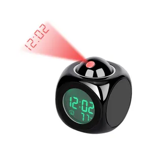 LCD Elektronik Digital Proyeksi Waktu Alarm Jam Proyek Meja Pintar Tampilan Suhu Radio