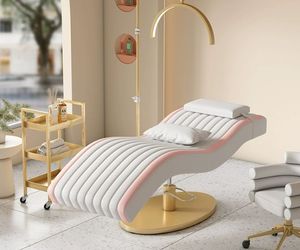 K Modern Luxury Beauty Salon Massage Table Cosmetic Facial Spa <b>Bed</b> <b>Reclining</b> - Product Image 1
