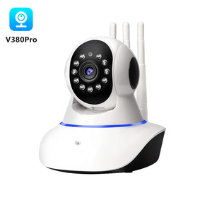 Cámara de Red Inalámbrica V380Pro 1080P HD con Visión Nocturna, Monitoreo de Seguridad para el Hogar con Tres Antenas e Intercomunicador de Voz - Product Image 1