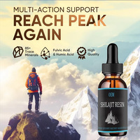 Extrait de Shilajit OEM Pur et Biologique, Résine de Shilajit Liquide en Gouttes, Complément Naturel, Boisson Énergisante de l'Himalaya, Gouttes Liquides de Shilajit