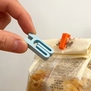 Mini Food Bag Clip Lightweight Durable Reusable Sealing Clip For Snack Packaging Storage Orange Gray Blue White Black Red Green - Product Image 1