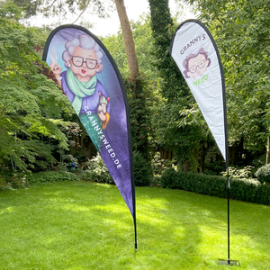 Wholesale 10ft Custom Flying Beach <strong>Flag</strong> Banner for Outdoor Advertising <strong>Promotional</strong> Feather <strong>Flags</strong> Banners - Product Image 2