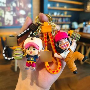 Porte-clés en caoutchouc de 8e génération, collection One Piece, Luffy, Nami, Sanji, Zoro, pour homme et femme, pendentif décoratif, cadeau - Product Image 3