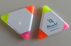 Stylo surligneur promotionnel 3 en 1, marqueurs à pointe plate en feutre avec logo personnalisé en forme de cercle en forme de triangle pour la papeterie scolaire - Product Image 5