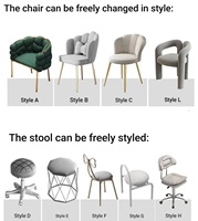 Ensemble table et chaise de manucure moderne, table à ongles de luxe de haute qualité, mobilier de salon de beauté économique, style minimaliste tendance, pas cher