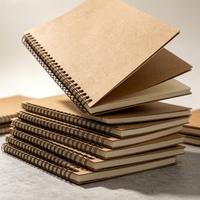Carnet de croquis à spirale avec couverture en papier kraft, impression de logo personnalisée pour les commandes en gros OEM
