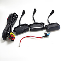 Pièces de camion Leadway 4x4, calandre avant avec éclairage LED ambre/noir fumé pour les accessoires de voiture pick-up 12V 2014-2019