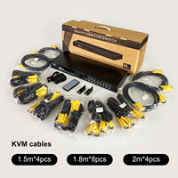 Console KVM 16 ports VGA MT-VIKI MT-1601UK-CH, commutateur KVM USB en rack 16x1, résolution 1920x1440 + 16 câbles
