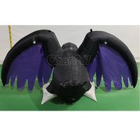 Corbeau gonflable publicitaire pour Halloween, modèle de décoration événementielle, corbeau gonflable pour fêtes