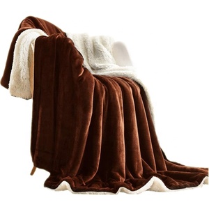 100% Polyester hai lớp dày ấm <span class=keywords><strong>Sherpa</strong></span> lông cừu ném chăn cho mùa đông - Product Image 4