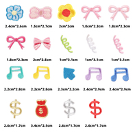 Adorables mini patchs brodés en forme d'arc et de flèche, de fleur musicale et de fleur porte-monnaie, thermocollants et autocollants, pour vêtements, sacs et porte-clés