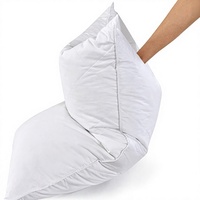 Oreillers en polyester blanc, taille Queen et Standard, doux, avec housse en coton 600 fils, fermeté moyenne, oreiller solide