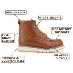 Chaussures de sécurité de travail en cuir pleine fleur de porc, à bout souple, isolées électriquement, confortables et rembourrées, pour la construction, modèle <span class=keywords><strong>DieHard</strong></span> 84994 - Product Image 3