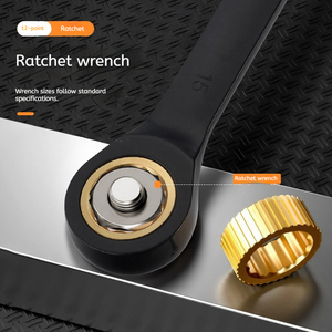 6-19mm 72 Teeth Carbon Steel Industrial Grade Dual Purpose <strong>Ratchet</strong> Wrench Opening End Metric Black <strong>Ratchet</strong> <strong>Spanner</strong> - Product Image 3