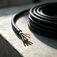 Câble plat flexible RVV 450/750V à âme en cuivre, isolé PVC, gaine plate, norme UE, 12 AWG, câble de signalisation et de commande TONGBAO