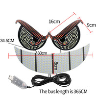 Nouveau autocollant lumineux LED dynamique USB 12V pour voiture avec affichage pour pare-brise avant/arrière - Ajustement universel