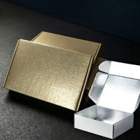 Boîte Cadeau Dorée Pliable en Carton Ondulé avec Papier Texturé Emballage Rigide Magnétique de Luxe pour Bijoux et Cosmétiques