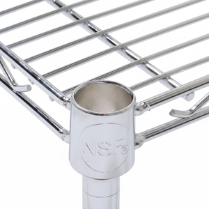 Chrome plated metal wire shelving unit heavy duty NSF certified storage <b>rack</b> suitable <b>for</b> home and <b>garage</b> use - Product Image 1