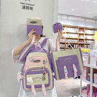 Mochila para ordenador portátil de moda para escuela primaria para niñas Mochila impermeable duradera para niños con forro de poliéster y características USB