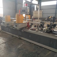Máquina automática para fabricar tubos de cartón en espiral con engranajes y control numérico para el núcleo interno de film estirable