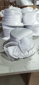 Fashion <strong>Women</strong> Feather Handmade <strong>Wedding</strong> White Formal Party Lady Church <strong>Hat</strong> Wholesale New Elegant <strong>Women</strong> for Mother 's Day - Product Image 6
