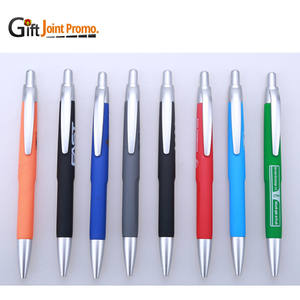 Günstige Werbe geschenk Kunststoff Gummi beschichteten Kugelschreiber mit LOGO bedruckten Kugelschreiber - Product Image 2