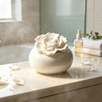 Diffuseur de parfum d'ambiance en cire parfumée, bouteille en céramique de porcelaine faite à la main, diffuseur à bâtonnets d'huiles essentielles pour la maison