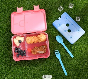 Nouvelle boîte à bento en plastique pour enfants, tritan <span class=keywords><strong>kinder</strong></span> refroidisseur, plateau à glace, isolé, 4/6 compartiments, boîtes à déjeuner pour enfants - Product Image 6