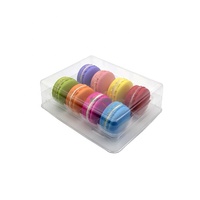 Vente en gros Boîte transparente d'emballage blister macaron 8 trous conteneur blister en plastique transparent macaron