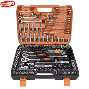 Set di Attrezzi <span class=keywords><strong>da</strong></span> 151 Pezzi, Kit <span class=keywords><strong>Meccanico</strong></span> con Chiavi a Cricchetto, Chiavi Esagonali, Punte per Cacciavite, in Acciaio Inox, con Valigetta Rigida per Auto - Product Image 1