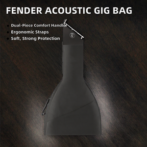 Housse de transport pour guitare <span class=keywords><strong>acoustique</strong></span> <span class=keywords><strong>Fender</strong></span>, en nylon rembourré, avec fermeture éclair, poignée confortable en deux parties, bretelles ergonomiques pour sac à dos - Product Image 2