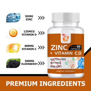 Capsules personnalisées de zinc + vitamines D3 et D, conformes aux normes d'exportation, pour renforcer la fonction immunitaire avec baies d'églantier pour adultes - Product Image 4