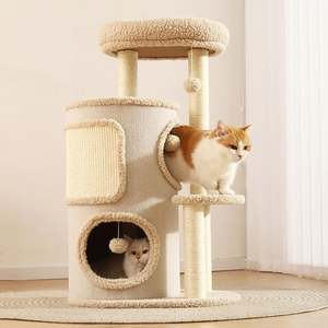 Modern Large Indoor Pet <b>Bed</b> Toy Cute Sisal-Covered <b>Cat</b> Scratcher Tree with Plush Ball for Kitten <b>Cat</b> Climbing Products - Product Image 6
