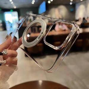 Support rotatif à 360 degrés, compatible <span class=keywords><strong>avec</strong></span> les modèles 16 Pro et 17 Pro Max, <span class=keywords><strong>coque</strong></span> rigide <span class=keywords><strong>transparente</strong></span> en PC haute transparence - Product Image 3