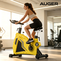 Bicicleta de Ciclismo Estacionaria AUGER de Uso Comercial para Interiores, Bicicleta de Spinning Resistente para Gimnasio y Estudio de Fitness OEM