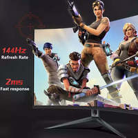 Moniteur d'ordinateur LCD 27 pouces à bas prix en gros, écran de jeu 4K OEM LED de bureau 144 Hz, moniteur de jeu incurvé 32 pouces