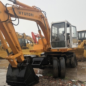 Excavadoras originales con ruedas usadas Hyundai de 13 toneladas R130W 60W-7 R210W, máquina excavadora de gran oferta para la construcción - Product Image 2