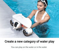 Nouveau design de propulseur sous-marin White Shark avec propulsion à jet mixte 100W, vitesse de 1,5 m/s pour utilisation combinée avec scooter aquatique et planche à roulettes