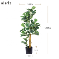 Vente chaude Décor À La Maison Oh Arts bonsaï artificiel arbre artificiel planta ficus lyrata Faux violon feuille figuier