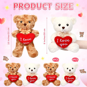 B047 CE orsi alla rinfusa morbidi peluche simpatici peluche regalo <span class=keywords><strong>romantico</strong></span> fidanzata compleanno anniversario matrimonio cuore orsacchiotti alla rinfusa - Product Image 3