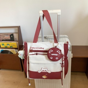 Sac <span class=keywords><strong>Tendance</strong></span> 2025 – Sac à bandoulière en nylon avec fermeture éclair motif chat mignon pour femmes et étudiantes, grande capacité - Product Image 6