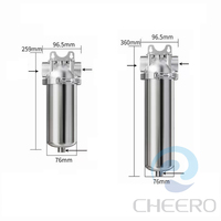 Prefiltro de Aço Inoxidável 304 de Núcleo Único 6" x 10" x 2.5" com Cartucho de Malha de 40 Microns para Máquina de Pré-Filtração de Líquidos