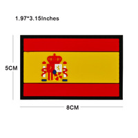 Drapeau des Bahamas à crochet court Velcro PVC en caoutchouc souple Patch du drapeau des Bahamas avec surface brute disponible en stock