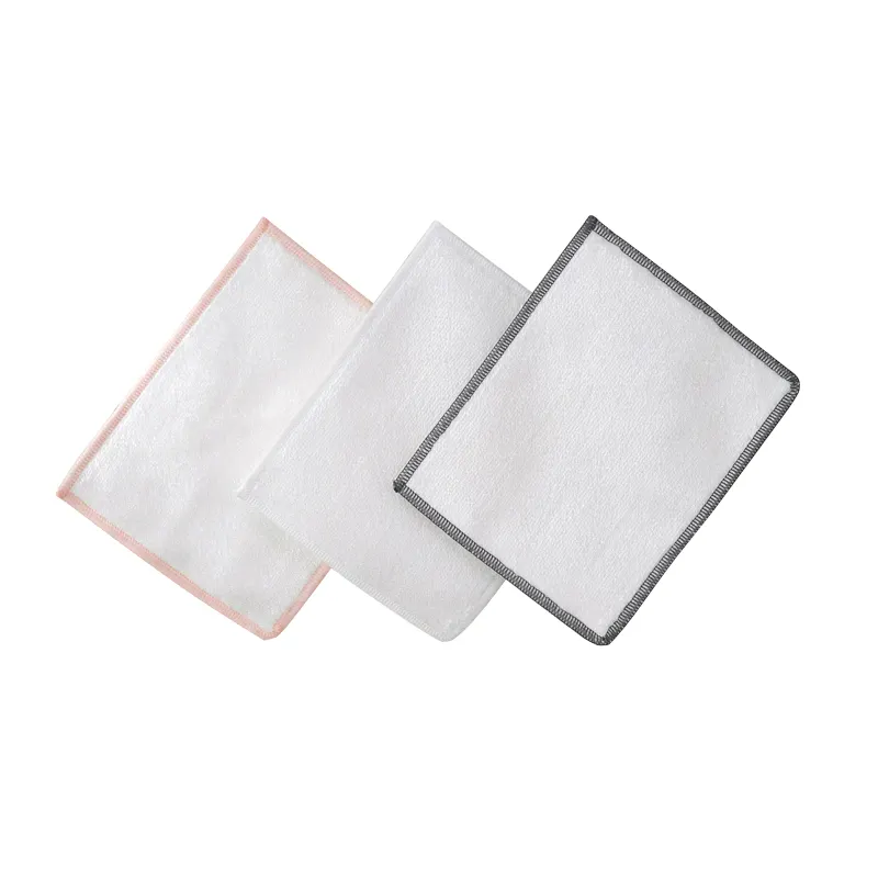 Factory Wholesale High Quality Eco Magic White Bamboo Fiber Cleaning Cloth Towels Rags For Kitchenwares