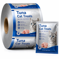 Film d'emballage laminé haute barrière imprimé sur mesure pour aliments pour chats au saumon, idéal pour les sacs de croquettes sèches