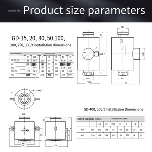 Celdas de Carga de Columna Veidt para Básculas de Camiones Toledo GD-15t, GD-20t, GD-30t, GD-50t, Sensor de Alta Precisión con Error Combinado de 0.0 - Product Image 2