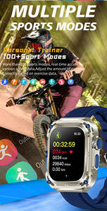 Hete Aanbieding 2025 Outdoor Sport Smartwatch HD Scherm Grote Batterij IP68 Waterdicht Robuust 3 Bandjes Magnetisch Opladen Smart Horloge - Product Image 4