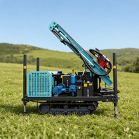 Foreuse de puits d'eau sur chenilles haute performance avec moteur diesel hydraulique portable, capacité de forage de 300 m