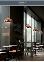 Suspension LED de taille moyenne en fer doré rose style nordique, anti-éblouissement, pour hôtel, salon et chambre à coucher